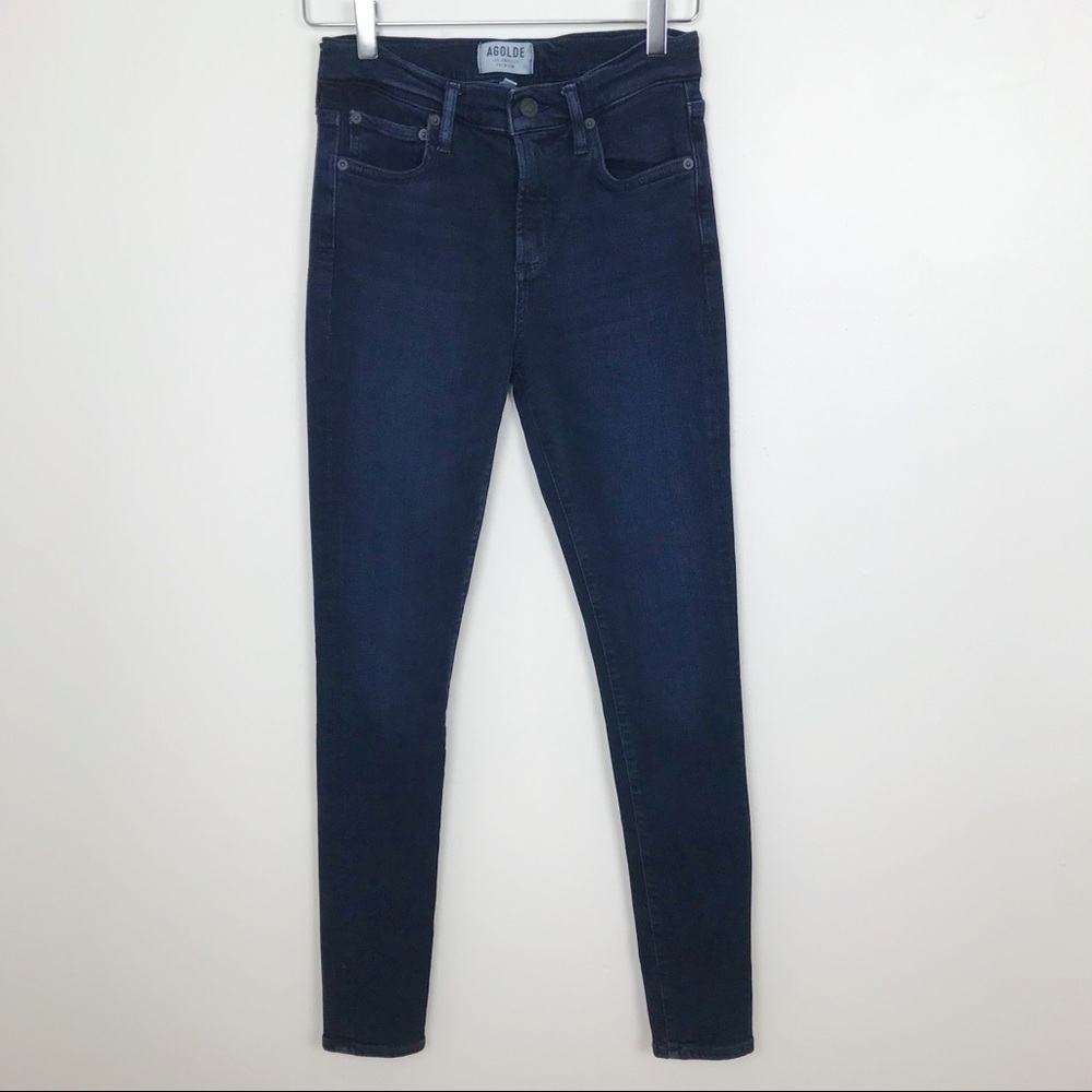 AGOLDE | Nico High Rise Skinny Jeans Darkwash - Picture 4 of 8
